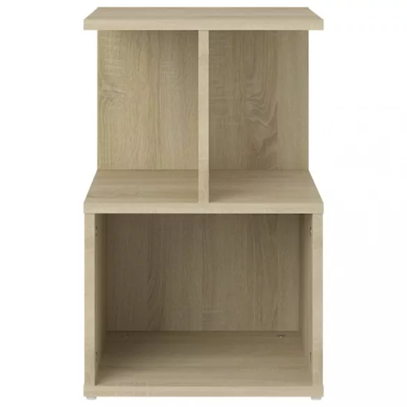 2 db sonoma tölgy színű szerelt fa éjjeliszekrény 35x35x55 cm