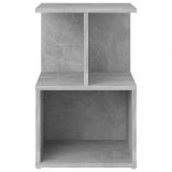 2 db betonszürke szerelt fa éjjeliszekrény 35 x 35 x 55 cm