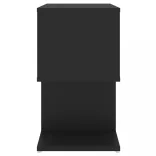 fekete szerelt fa éjjeliszekrény 50 x 30 x 51,5 cm