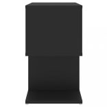 2 db fekete szerelt fa éjjeliszekrény 50 x 30 x 51,5 cm