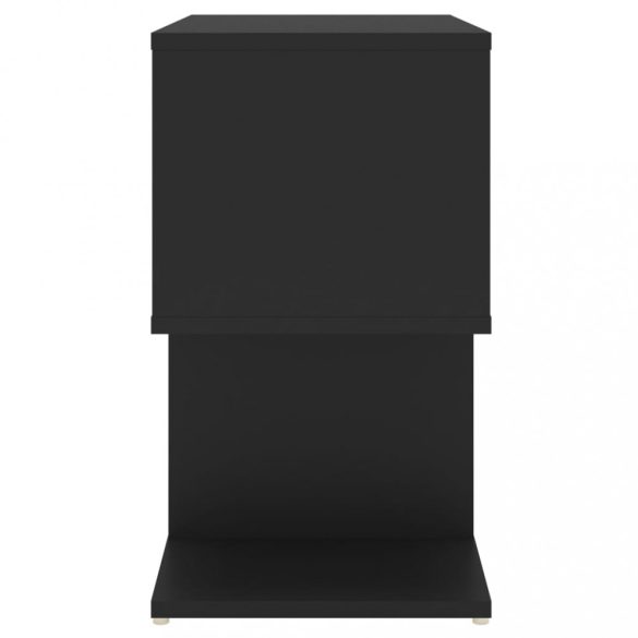 2 db fekete szerelt fa éjjeliszekrény 50 x 30 x 51,5 cm