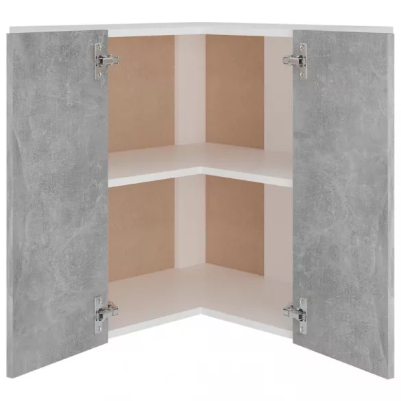 “Lyon” betonszürke szerelt fa függő sarokszekrény