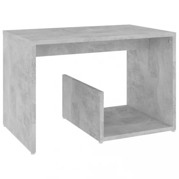 betonszürke szerelt fa kisasztal 59 x 36 x 38 cm