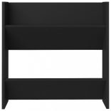 4 db fekete szerelt fa fali cipősszekrény 60 x 18 x 60 cm