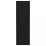 4 db fekete szerelt fa fali cipősszekrény 60 x 18 x 60 cm