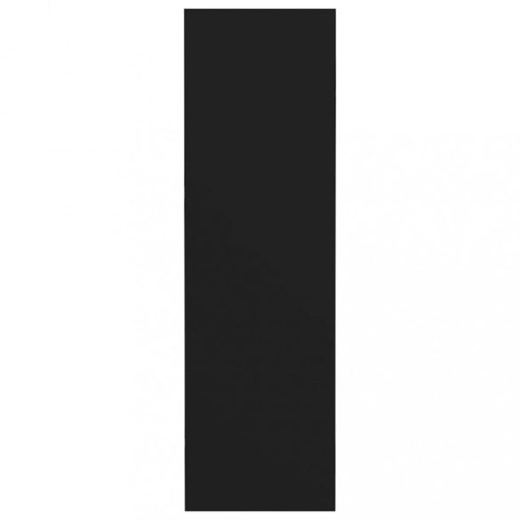 4 db fekete szerelt fa fali cipősszekrény 60 x 18 x 60 cm
