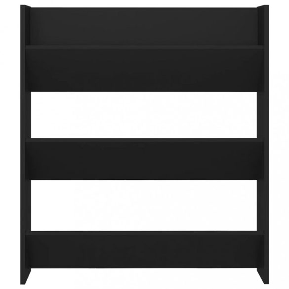 fekete szerelt fa fali cipősszekrény 80 x 18 x 90 cm