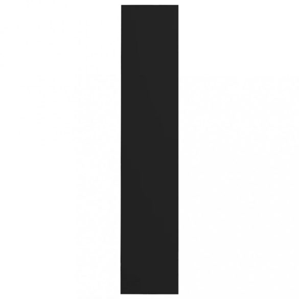 fekete szerelt fa fali cipősszekrény 80 x 18 x 90 cm