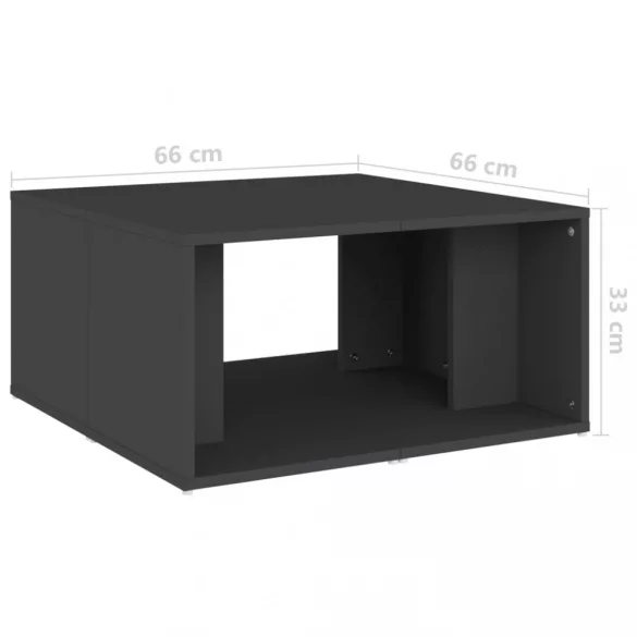 4 db szürke szerelt fa dohányzóasztal 33 x 33 x 33 cm