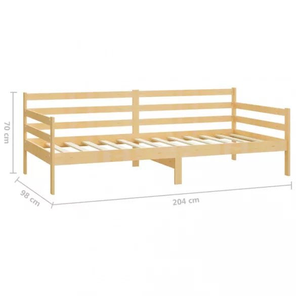 tömör fenyőfa kanapéágy 90 x 200 cm