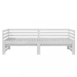 fehér tömör fenyőfa kihúzható kanapéágy 2 x (90 x 200) cm