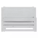 fehér tömör fenyőfa kihúzható kanapéágy 2 x (90 x 200) cm