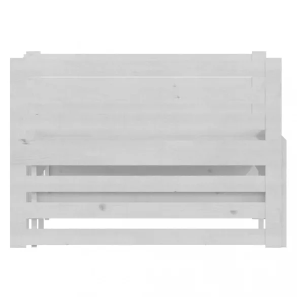 fehér tömör fenyőfa kihúzható kanapéágy 2 x (90 x 200) cm