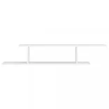 fehér szerelt fa falra szerelhető TV-polc 125 x 18 x 23 cm