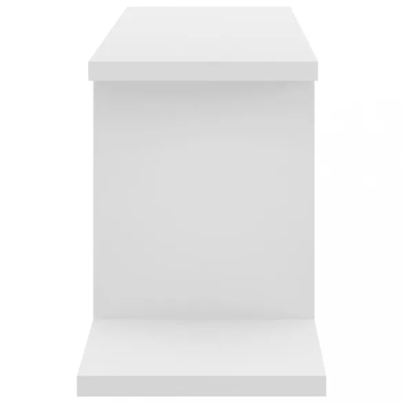 fehér szerelt fa falra szerelhető TV-polc 125 x 18 x 23 cm