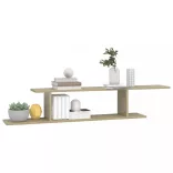 sonoma tölgy szerelt fa falra szerelhető TV-polc 125x18x23 cm