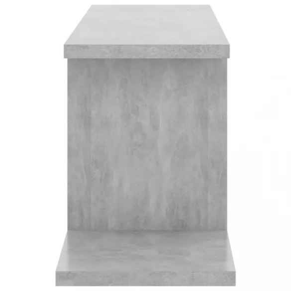betonszürke szerelt fa falra szerelhető TV-polc 125x18x23 cm