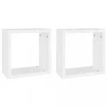 2 db fehér fali kockapolc 30 x 15 x 30 cm