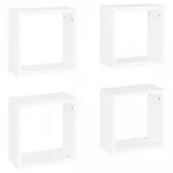 4 db fehér fali kockapolc 30 x 15 x 30 cm