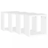 4 db fehér fali kockapolc 30 x 15 x 30 cm