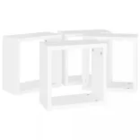 4 db fehér fali kockapolc 30 x 15 x 30 cm