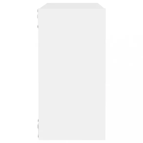 6 db fehér fali kockapolc 30 x 15 x 30 cm