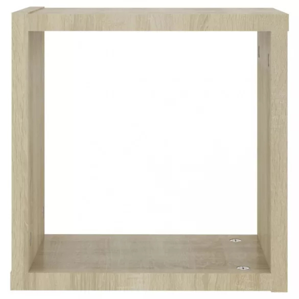 4 db sonoma-tölgyszínű fali kockapolc 30 x 15 x 30 cm