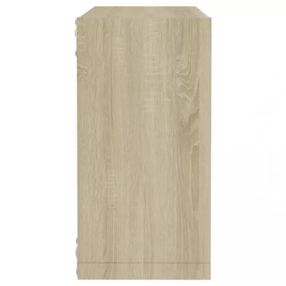 4 db sonoma-tölgyszínű fali kockapolc 30 x 15 x 30 cm