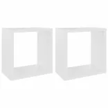 2 db fehér fali kockapolc 26 x 15 x 26 cm