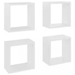 4 db fehér fali kockapolc 26 x 15 x 26 cm