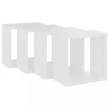4 db fehér fali kockapolc 26 x 15 x 26 cm