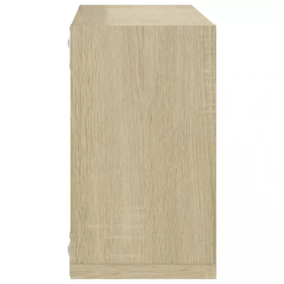 6 db sonoma-tölgyszínű forgácslap fali kockapolc 26x15x26 cm