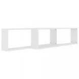 2 db fehér szerelt fa fali polc 100 x 15 x 30 cm