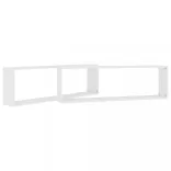 2 db fehér szerelt fa fali polc 100 x 15 x 30 cm