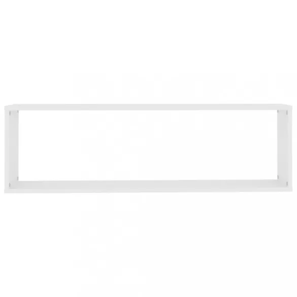 2 db fehér szerelt fa fali polc 100 x 15 x 30 cm