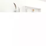 4 db fehér szerelt fa fali polc 100 x 15 x 30 cm