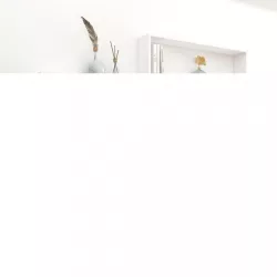 4 db fehér szerelt fa fali polc 100 x 15 x 30 cm