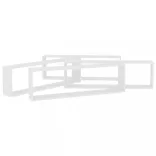 4 db fehér szerelt fa fali polc 100 x 15 x 30 cm