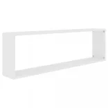 4 db fehér szerelt fa fali polc 100 x 15 x 30 cm