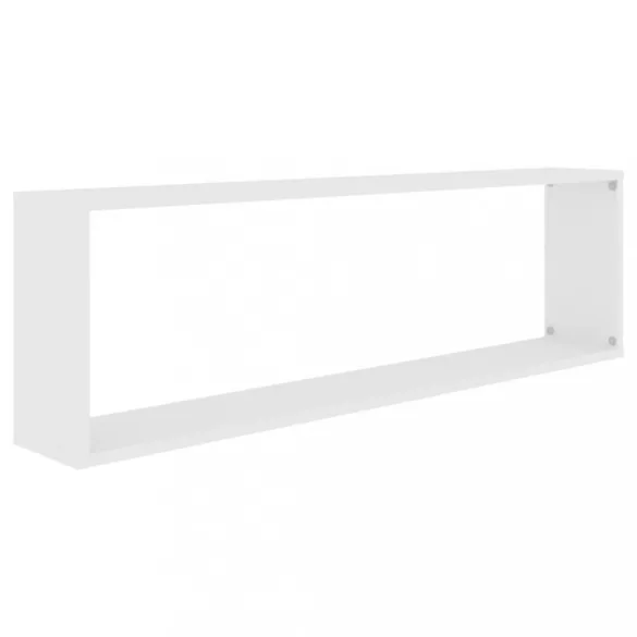 4 db fehér szerelt fa fali polc 100 x 15 x 30 cm