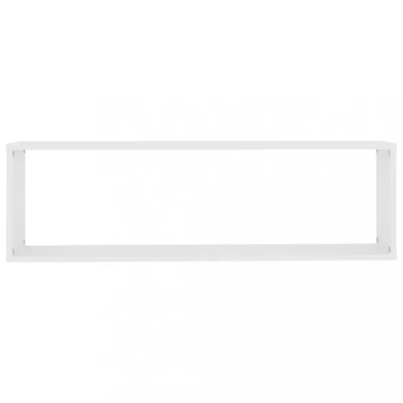 4 db fehér szerelt fa fali polc 100 x 15 x 30 cm