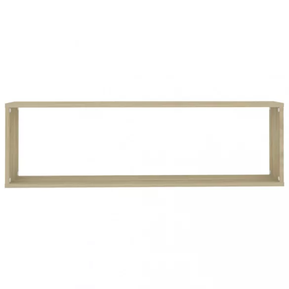 2 db sonoma tölgy színű szerelt fa fali polc 100 x 15 x 30 cm