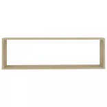 4 db sonoma tölgy színű szerelt fa fali polc 100x15x30 cm