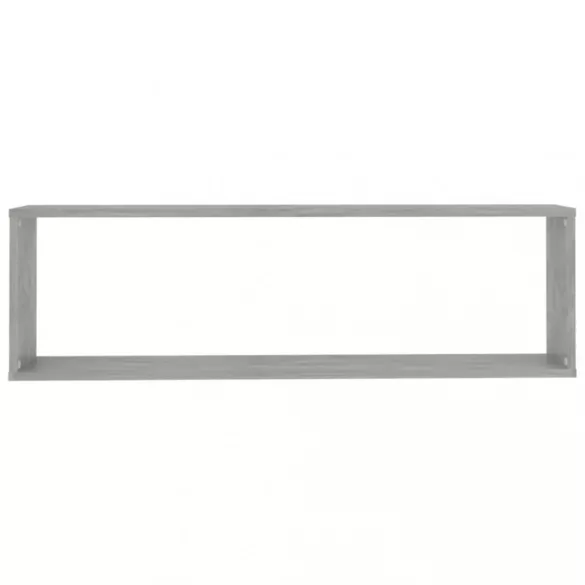 2 db betonszürke szerelt fa fali polc 100 x 15 x 30 cm
