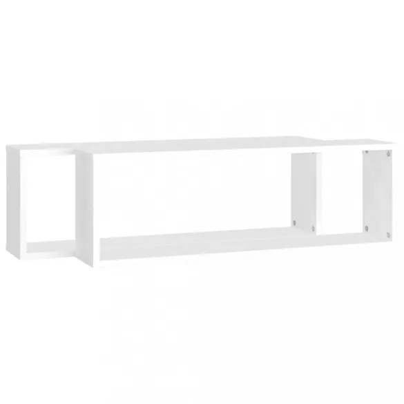 2 db fehér szerelt fa fali kockapolc 80 x 15 x 26,5 cm