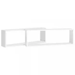 2 db fehér szerelt fa fali kockapolc 80 x 15 x 26,5 cm