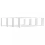 4 db fehér szerelt fa fali kockapolc 80 x 15 x 26,5 cm
