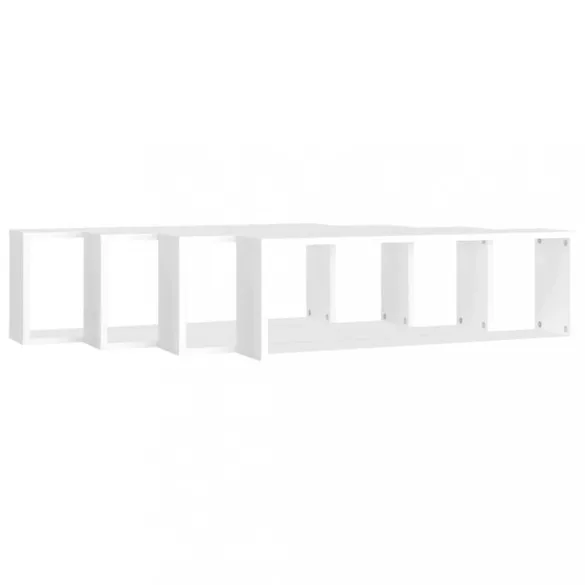 4 db fehér szerelt fa fali kockapolc 80 x 15 x 26,5 cm