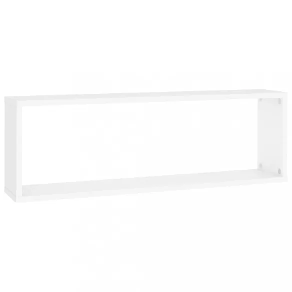 4 db fehér szerelt fa fali kockapolc 80 x 15 x 26,5 cm