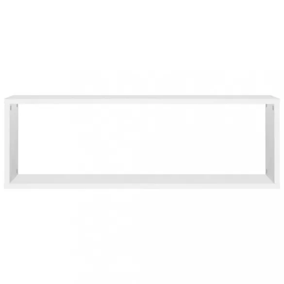 4 db fehér szerelt fa fali kockapolc 80 x 15 x 26,5 cm